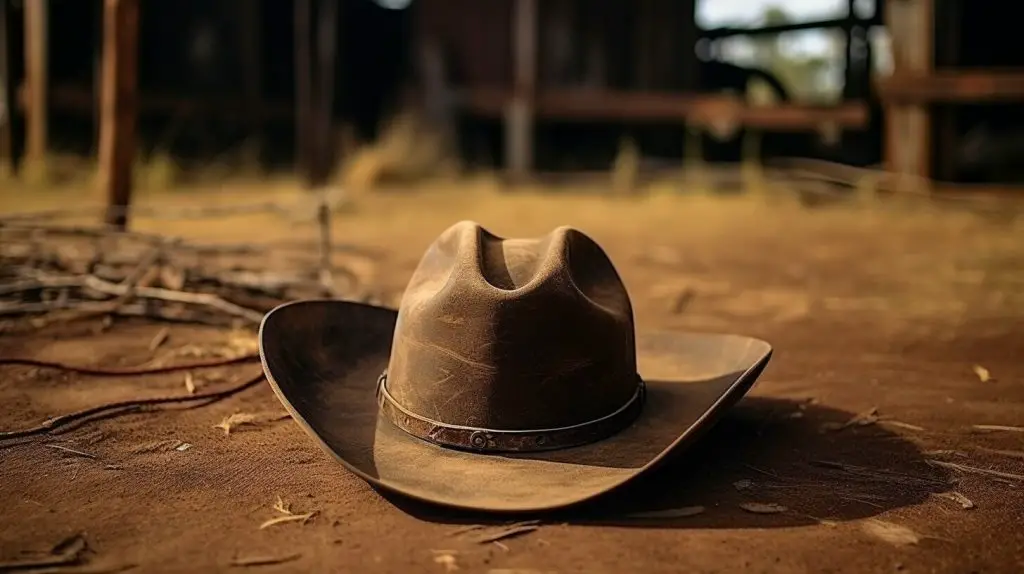 Cattleman cowboy hat crease example