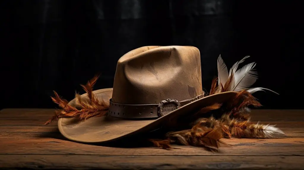 cowboy hat with feathers