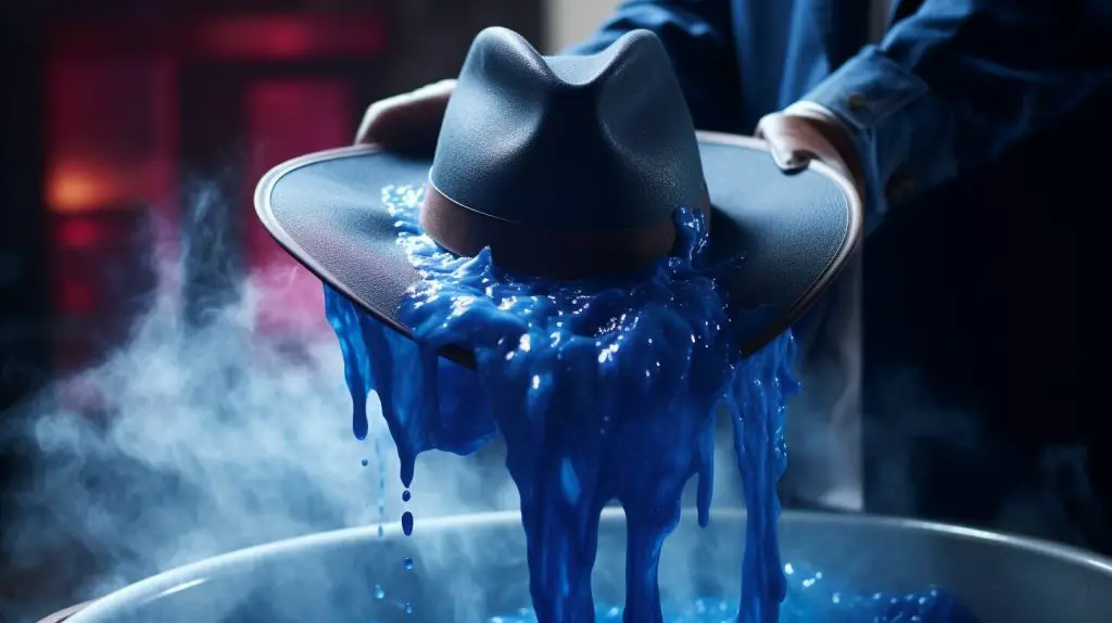 dyeing cowboy hat with ombré effect