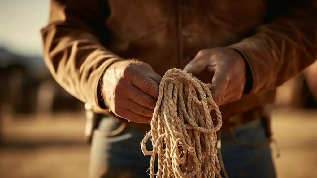 stiff cowboy rope