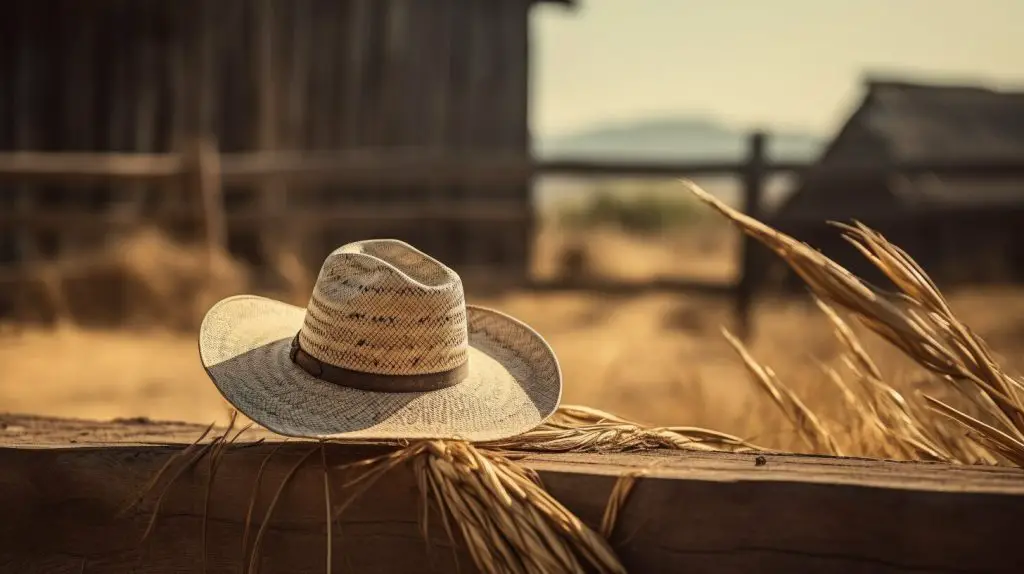 straw cowboy hat for summer