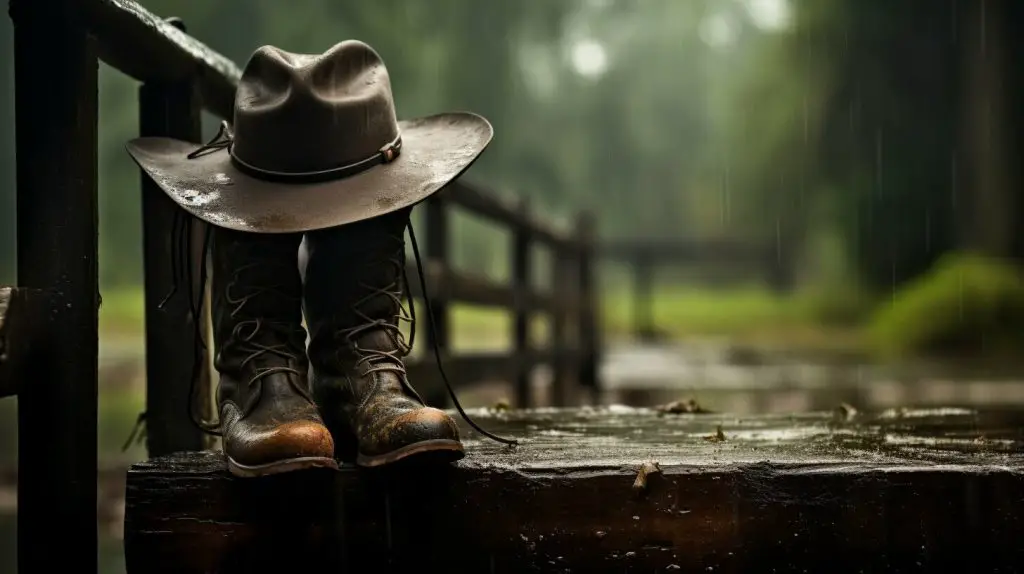 styling felt cowboy hats in wet weather