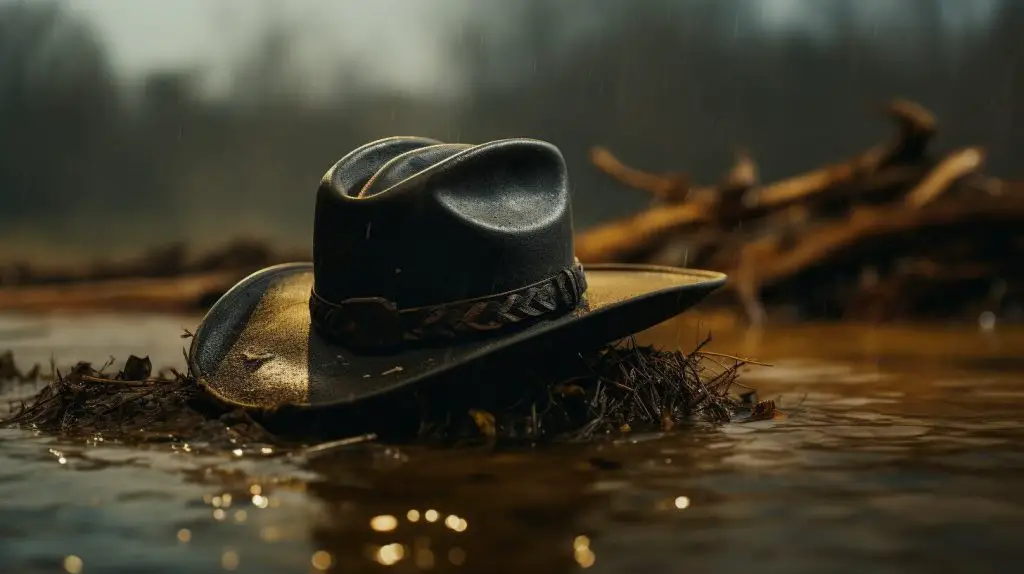 water-resistant felt cowboy hat